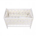 BabyNeeds - Lenjerie patut 5 piese Cu doua protectii laterale Pernuta Plapumioara Cearceaf Din bumbac Pentru patut 120x60 cm Vra