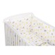 BabyNeeds - Lenjerie patut 5 piese Cu doua protectii laterale Pernuta Plapumioara Cearceaf Din bumbac Pentru patut 120x60 cm Vra