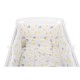 BabyNeeds - Lenjerie patut 5 piese Cu doua protectii laterale Pernuta Plapumioara Cearceaf Din bumbac Pentru patut 120x60 cm Vra