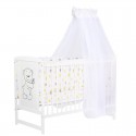 BabyNeeds - Lenjerie patut 6 piese Cu baldachin Cu doua protectii laterale Pernuta Plapumioara Cearceaf Din bumbac Pentru patut 