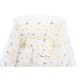 BabyNeeds - Lenjerie patut 6 piese Cu baldachin Cu doua protectii laterale Pernuta Plapumioara Cearceaf Din bumbac Pentru patut 