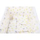 BabyNeeds - Lenjerie patut 6 piese Cu baldachin Cu doua protectii laterale Pernuta Plapumioara Cearceaf Din bumbac Pentru patut 