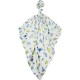 Qmini - Scutec refolosibil cu multiple intrebuintari Din fibra de bambus Dimensiune 75 x 75 cm Birds Blue