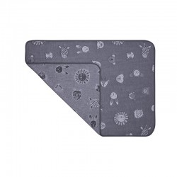 Qmini - Paturica pufoasa pentru bebelusi si copii Din bambus Dimensiune 75 x 100 cm Mini Zoo Grey