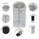 Petite&Mars - Sac de iarna pentru carucior landou sau scaun auto Jibot 100x48 cm Impermeabil Cu elemente reflectorizante Extensi