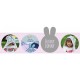 Qmini - Prosop pufos cu gluga pentru bebelusi si copii Din bambus Dimensiune 85x85 cm Rabbit Mint