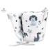 MimiNu - Aparatoare pentru patut 120x60 cm Din bumbac certificat Oeko Tex Standard 100 Cu inaltimea de 30 cm Cu panglici Dino Gr