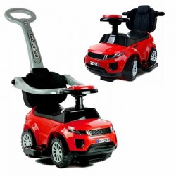 Lean Toys - Masinuta de impins 614W Cu maner de impins detasabil Cu protectii laterale Cu melodii si claxon Cu suport jucarii su