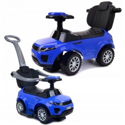 Lean Toys - Masinuta de impins 614W Cu maner de impins detasabil Cu protectii laterale Cu melodii si claxon Cu suport jucarii su
