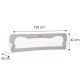 Qmini - Bariera de pat Rhea 150 x 42 cm Inaltimea 42 cm Instalare usoara Cu inclinare la 180 grade Grey