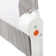 Qmini - Bariera de pat Rhea 150 x 42 cm Inaltimea 42 cm Instalare usoara Cu inclinare la 180 grade Grey