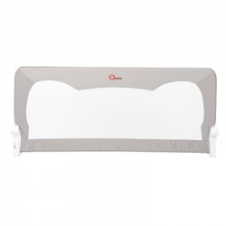 Qmini - Bariera de pat Seth 150 x 66 cm Inaltimea 66 cm Instalare usoara Cu inclinare la 180 grade Grey