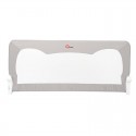 Qmini - Bariera de pat Seth 150 x 66 cm Inaltimea 66 cm Instalare usoara Cu inclinare la 180 grade Grey