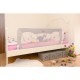 Qmini - Bariera de pat Seth 150 x 66 cm Inaltimea 66 cm Instalare usoara Cu inclinare la 180 grade Grey
