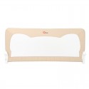 Qmini - Bariera de pat Seth 150 x 66 cm Inaltimea 66 cm Instalare usoara Cu inclinare la 180 grade Beige