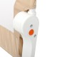 Qmini - Bariera de pat Seth 150 x 66 cm Inaltimea 66 cm Instalare usoara Cu inclinare la 180 grade Beige
