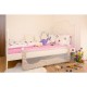 Qmini - Bariera de pat Seth 150 x 66 cm Inaltimea 66 cm Instalare usoara Cu inclinare la 180 grade Beige