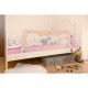 Qmini - Bariera de pat Seth 150 x 66 cm Inaltimea 66 cm Instalare usoara Cu inclinare la 180 grade Beige