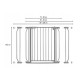 Lionelo - Poarta de siguranta cu suruburi Truus Slim Led  Cu lumina Led cu senzor 105 cm Conform cu standardul european de secur
