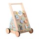 Joueco - Antepremergator cu activitati Familia Wildies Din lemn certificat FSC 53x33 cm 12 luni+ Multicolor