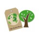 Joueco - Antepremergator cu activitati Familia Wildies Din lemn certificat FSC 53x33 cm 12 luni+ Multicolor