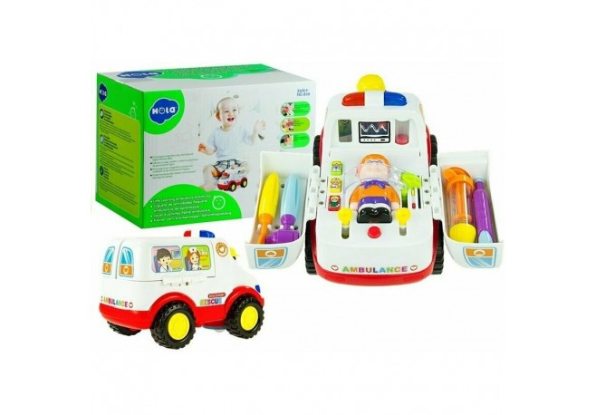 Hola Toys - Ambulanta cu accesorii cu lumini si sunete
