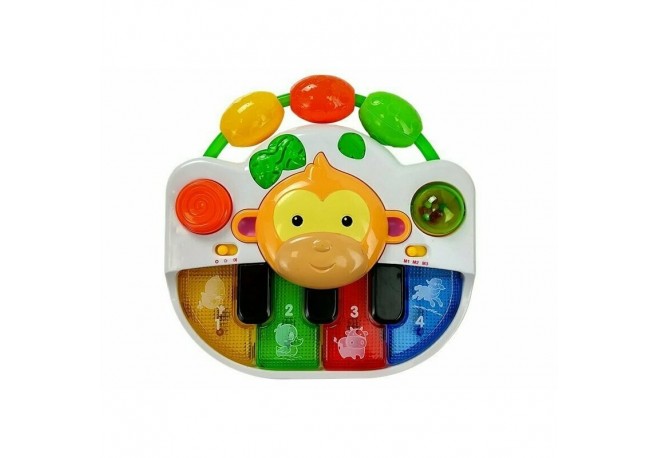 Lean Toys - Jucarie pian  muzical si luminos maimutica