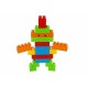 Lean toys - Blocuri de constructie Set 86 piese Cu plasa cu fermoar si maner Multicolor