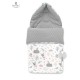 MimiNu - Sac de iarna universal Impermeabil Cu fermoar si gluga Din bumbac si tesatura pufoasa de catifea Materiale certificate 