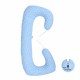 BabyNeeds - Perna 3 in 1 pentru gravide si bebelusi Soft Plus Cu husa detasabila din bumbac Albastru cu stelute