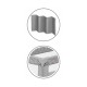 Lionelo - Patut pliant cu un nivel Stefi Cu intrare laterala cu fermoar 2 roti 120x60 cm Conform cu standardul european de secur
