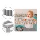 Lionelo - Patut pliant cu un nivel Stefi Cu intrare laterala cu fermoar 2 roti 120x60 cm Conform cu standardul european de secur