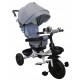 Tricicleta cu pedale 3 in 1 R-Sport T4 - Gri - Resigilat