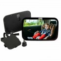 Qmini - Oglinda Rotire 360 grade Pentru vizualizarea Bebelusilor Cu instalare rapida Universala 29.5 x 18.5 cm Negru