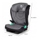 Lionelo - Scaun auto Neal Stone Spatar reglabil Baza i-size 15-36 Kg cu Isofix Conform cu standardul european de securitate ECE 