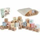 Joueco - Cuburi din lemn certificat FSC Multifunctionale Familia Wildies 25x21 cm 12 luni+ 30 piese Multicolor