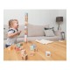 Joueco - Cuburi din lemn certificat FSC Multifunctionale Familia Wildies 25x21 cm 12 luni+ 30 piese Multicolor