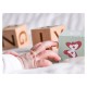 Joueco - Cuburi din lemn certificat FSC Multifunctionale Familia Wildies 25x21 cm 12 luni+ 30 piese Multicolor