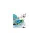 Petite&Mars - Premergator Monty Panou interactiv Reglabil pe inaltime Roti Sustine 12 kg Chevron Blue
