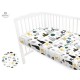 MimiNu - Cearceaf cu elastic pentru patut 140X70 cm Din bumbac certificat Oeko Tex Standard 100 Childrens Journey Grey