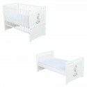 Babyneeds- Patut din lemn Nadia II Girafa transformabil pt bebe si junior 120x60 cm Multifunctional Din lemn de pin si mdf Stabi