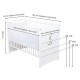 Babyneeds- Patut din lemn Nadia II Girafa transformabil pt bebe si junior 120x60 cm Multifunctional Din lemn de pin si mdf Stabi
