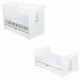Babyneeds- Patut din lemn Nadia II Girafa transformabil pt bebe si junior 120x60 cm Cu sertar cu capac Din lemn de pin si mdf St