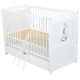 Babyneeds- Patut din lemn Nadia II Girafa transformabil pt bebe si junior 120x60 cm Cu sertar cu capac Din lemn de pin si mdf St
