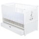Babyneeds- Patut din lemn Nadia II Girafa transformabil pt bebe si junior 120x60 cm Cu sertar cu capac Din lemn de pin si mdf St