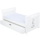 Babyneeds- Patut din lemn Nadia II Girafa transformabil pt bebe si junior 120x60 cm Cu sertar cu capac Din lemn de pin si mdf St