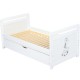 Babyneeds- Patut din lemn Nadia II Girafa transformabil pt bebe si junior 120x60 cm Cu sertar cu capac Din lemn de pin si mdf St