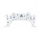 MimiNu - Aparatoare pentru patut 120x60 cm Din bumbac certificat Oeko Tex Standard 100 Cu inaltimea de 30 cm Cu panglici Baby Sh