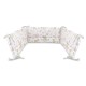 MimiNu - Aparatoare pentru patut 120x60 cm Din bumbac certificat Oeko Tex Standard 100 Cu inaltimea de 30 cm Cu panglici Sweet D