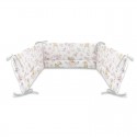 MimiNu - Aparatoare pentru patut 120x60 cm Din bumbac certificat Oeko Tex Standard 100 Cu inaltimea de 30 cm Cu panglici Sweet D